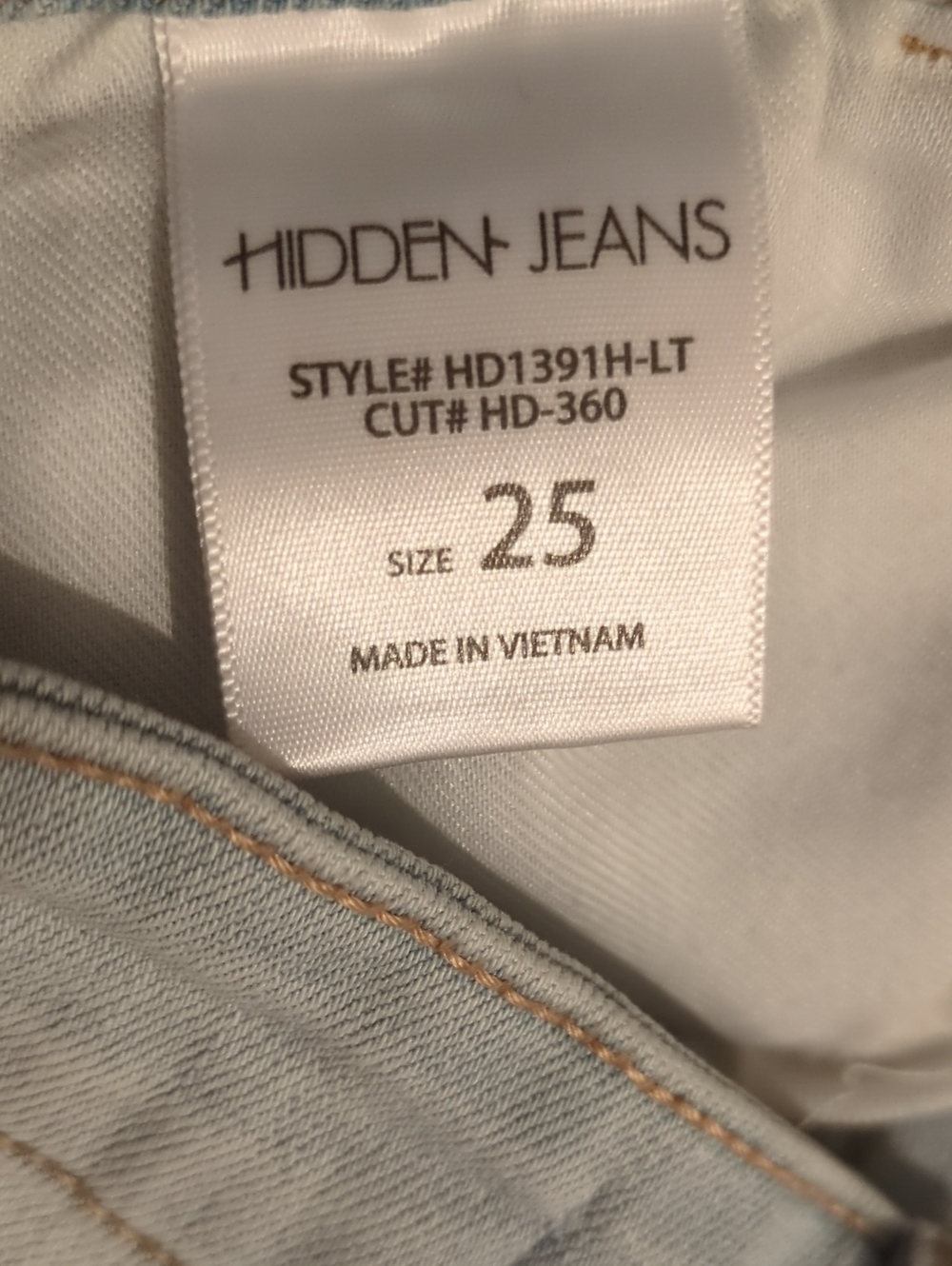 Hidden Blue Jeans denim size 25 - Picture 8 of 8